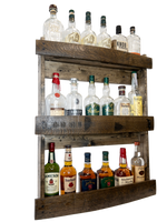 Load image into Gallery viewer, Espresso 3-Tier Barrel Stave Shelf
