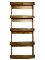Load image into Gallery viewer, Dark Walnut 5 tier wooden bourbon whiskey barrel stave shelf
